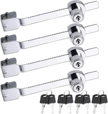 Lucchetto Vetrina Scorrevole, 4 Pezzi Serratura Scorrevole Lama Serrature Vetrin