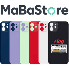 BACK COVER SCOCCA POSTERIORE VETRO PER APPLE IPHONE 12 +BIADESIVO 3M BIG HOLE