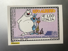 2019 Cartolina Filatelica Romics annullo su Francobollo Lupo Alberto
