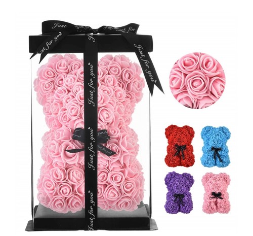 Orso rose fiori - orso, cm