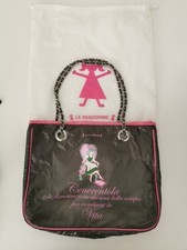 Borsa a spalla le pandorine Cenerentola Scarpe Diem Grigio e Rosa In Ottime Cond