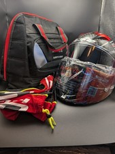 Casco replica carbonio Ls2 Hector Barbera Avintia Ducati Motogp con borse + visiera