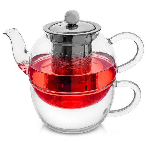 Teiera vetro con tazza - con,
