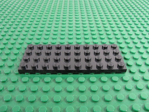 Lego black plate anni 4x10 - black,