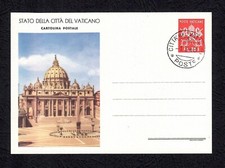 Vaticano: cartolina postale Vedute, seconda tiratura del 1949, Lire 25 FDC, C9-2