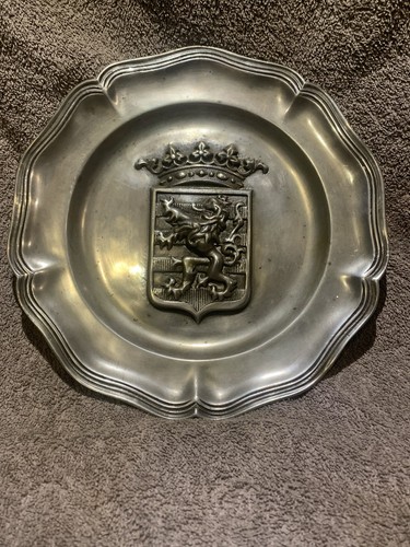 Targa vintage peltro stemma