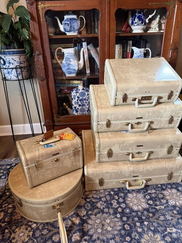 Valigia vintage marmo bianco