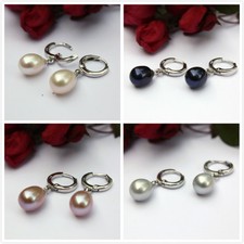 yr062 Set VERO ACQUA DOLCE PERLA GIOIELLO Orecchini a farfalla pendenti