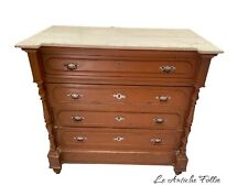 Comò Antico in Legno Massello - Cappuccino , Epoca Fine ‘800, Fascino Vintage