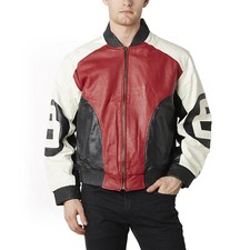 8 Ball Bomber Leather Jacket