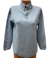 RIVAMONTI - BRUNELLO CUCINELLI size M / L WOOL - Silk Jumper Sweater Blue