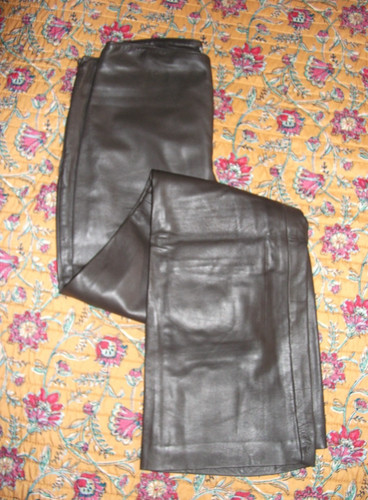 Pantalone pelle agnona - pantalone, burroso