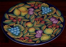 DERUTA PIATTO FRUTTA 14" CERAMICA ITALIANA DIPINTO A MANO