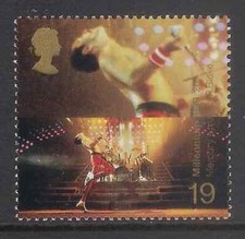 Freddie Mercury Queen Peter Blake Mint 19p GB Postage Stamp Approx Size 3.5cm