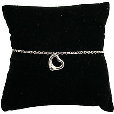 Bracciale autentico Tiffany & co open heart by e Elsa Peretti maglia argento 925