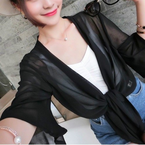 Bolero cardigan corto chiffon - bolero,