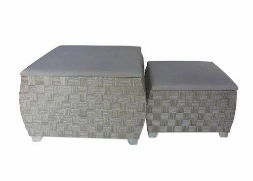 Set pouf sgabello - sgabello, contenitore