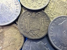 LOTTO 8 SET MONETE SPAGNA SPAGNOLE PTAS PESETA PESETAS CAUDILLO