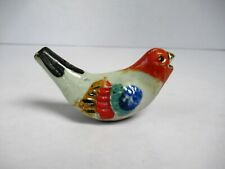 Antico Cinese Porcellana Fischietto Uccello Sparrow Ceramica Bambino Toy Rare