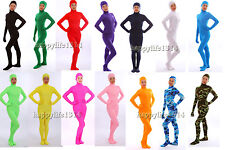 NUOVO viso aperto unisex spandex zentai festa costume body catsuit unitard