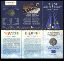 BELGIO 2007 - 2 EURO - 50° ANNIVERSARIO TRATTATI DI ROMA - BLISTER FDC