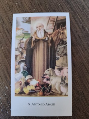 Sant antonio abate holy card - abate,,
