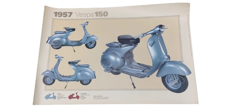 Poster plastificato vespa - plastificato,