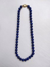 COLLANA LAPISLAZZULI CON CHISURA ORO 18 CARATI E BRILLANTINI ANNI 70 @ VINTAGE @