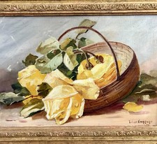 Dipinto olio vintage rose