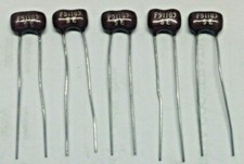 LOTTO 5 PEZZI CONDENSATORI MICA ARGENTATA 510pF 300 Volt 2% P.5mm AUDIO SOSHIN