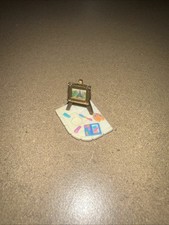 Vintage Polly Pocket 1996 Polly in Paris pezzo di cavalletto artistico