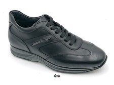 Scarpe Uomo Cristiano Gualtieri 458/S Sneakers Sportive Eleganti Pelle Nero AI23