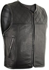 Giubbotto pelle uomo club giubbotto biker diamond fantasia trapuntata gilet moto