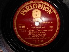 CLAUDIO VILLA LoStornello del Marinaio - Cucciariello - DISCO GRAMMOFONO 78 giri