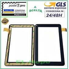 TOUCH SCREEN VETRO Audiola Tab 0377 DIGITIZER ORIGINALE NERO