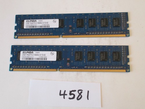 Elpida 2x2gb 4gb pc3 10600 - elpida, pc3-10600