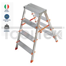 SCALA ALLUMINIO 4 GRADINI DOPPIA SALITA CASALINGA