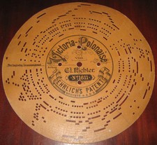 Disco Cartone"ACCORDION DISK VICTORIA POLONAISE-VON N° 1611"Organetto Manovella 