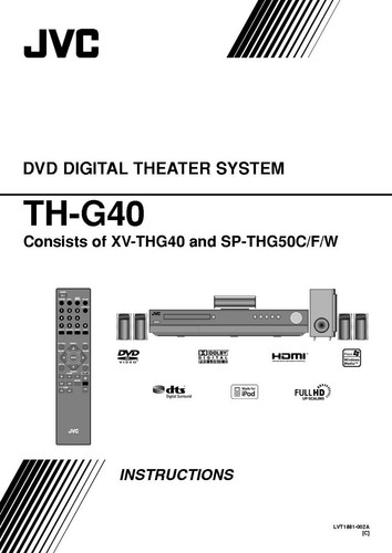 Jvc g40 thg40 sistema - jvc, th-g40