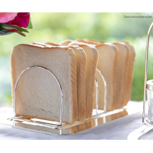 Portapane argentato con manico