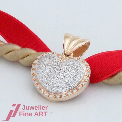 Ciondolo cuore diamante con