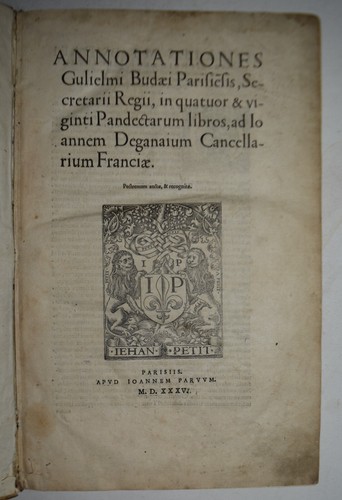 Annotatione pandectarum - annotatione, –