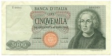 5000 LIRE CRISTOFORO COLOMBO I