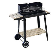 LINEAVERA Barbecue a carbone in metallo, dimensioni 53x33x85 cm, griglia portati