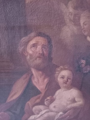 Quadro olio tela antico - tela,
