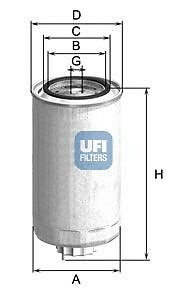 Filtro carburante ufi - filtro,