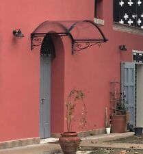 Pensiline in ferro tettoia in policarbonato da esterno ad arco MOD ALBA FERRO