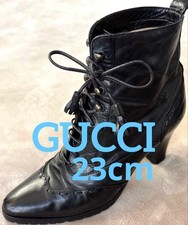 Stivali Gucci tacco pelle nero