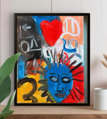 Quadro originale volto 11x14