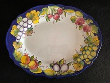 Vintage Vassoio Piatto in  Ceramica Deruta Dipinto a Mano